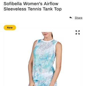 Small Sofibella Women's Airflow Sleeveless Tennis Tank Top